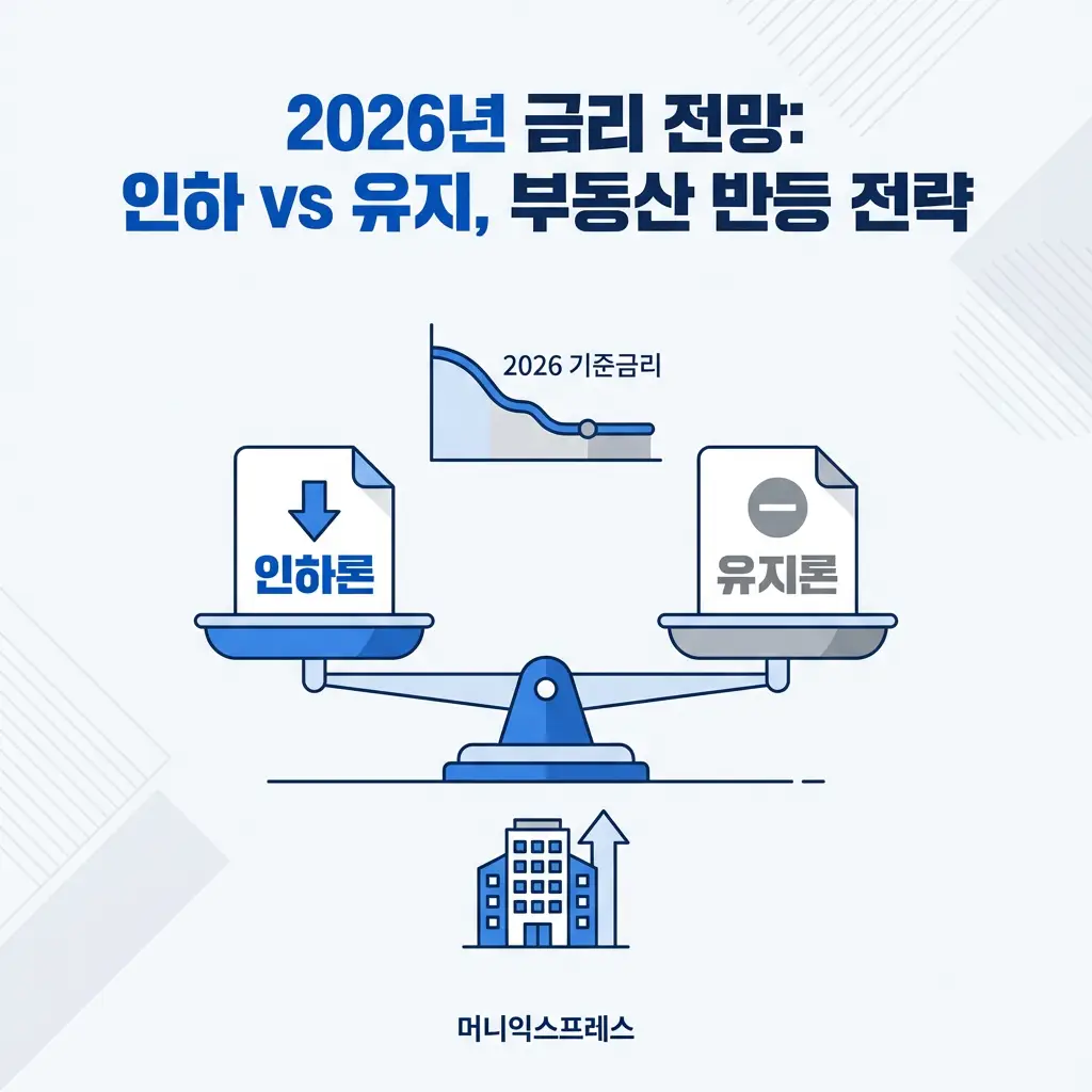 2026년 금리 전망 인하 vs 유지 비교 부동산 반등 투자 전략 기준금리 분석