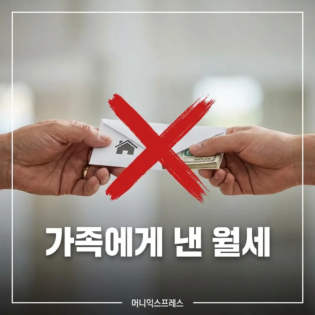 가족에게 낸 월세