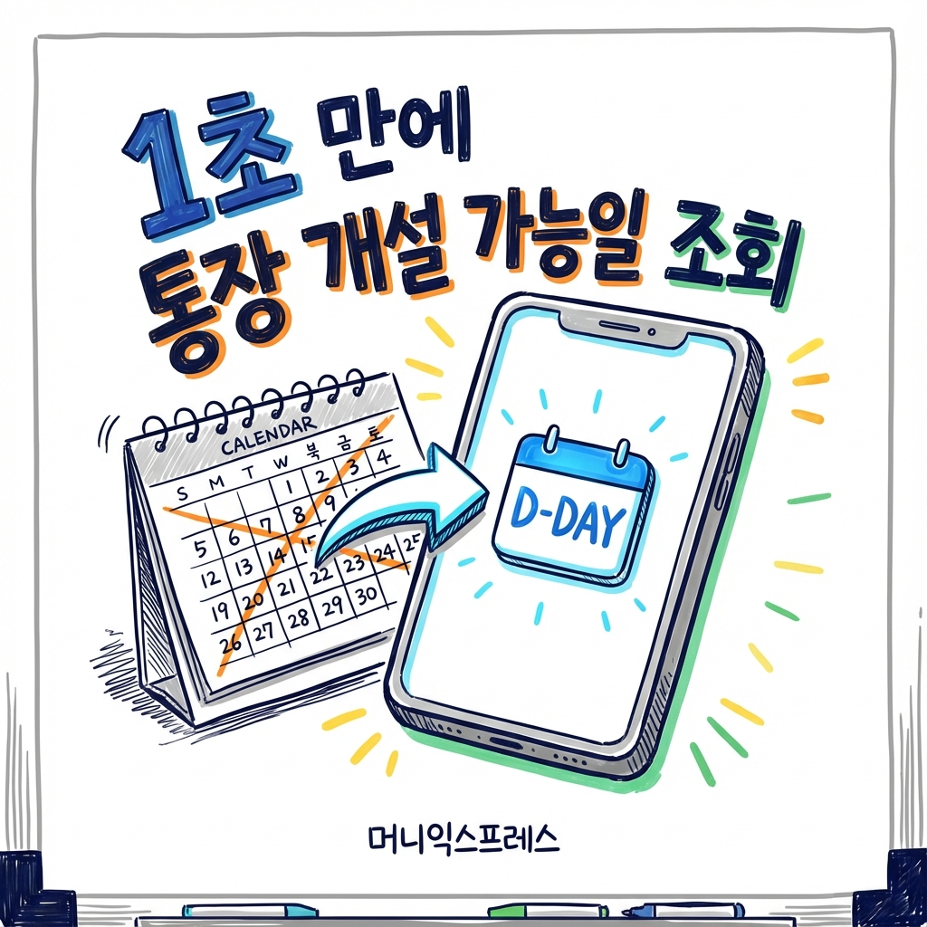 1초 만에 통장 개설 가능일 조회 비대면 계좌 개설 20일 제한 확인 꿀팁