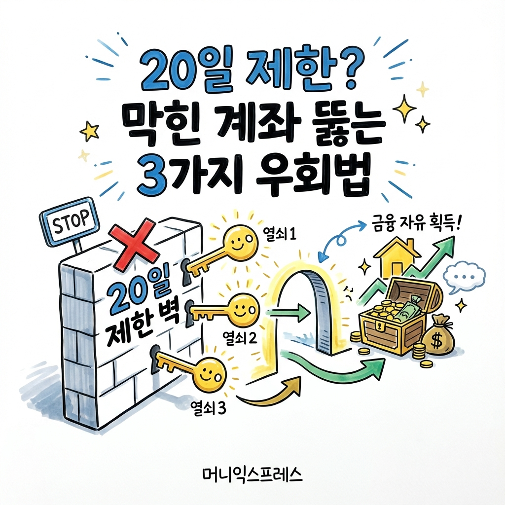통장 개설 20일 제한 피하는 법 막힌 계좌 뚫는 3가지 우회법 금융 자유 획득 전략