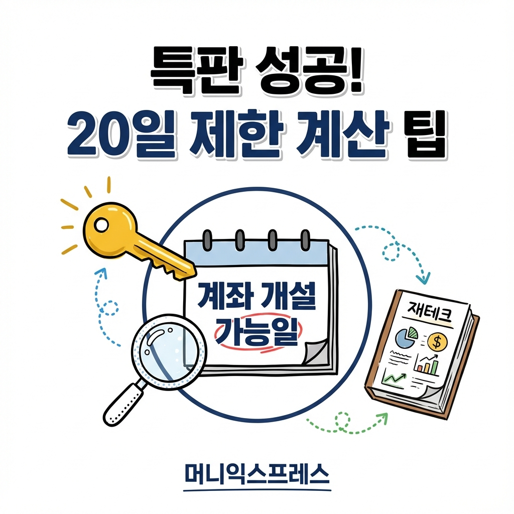 통장 개설 20일 제한 계산 팁 계좌 개설 가능일 조회 재테크 금융 꿀팁