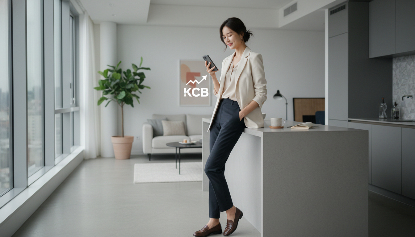 올크레딧 KCB 신용점수 조회 서비스 메인 화면