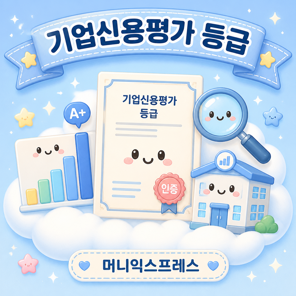 기업신용평가등급확인서 발급 방법과 수수료 안내 일러스트