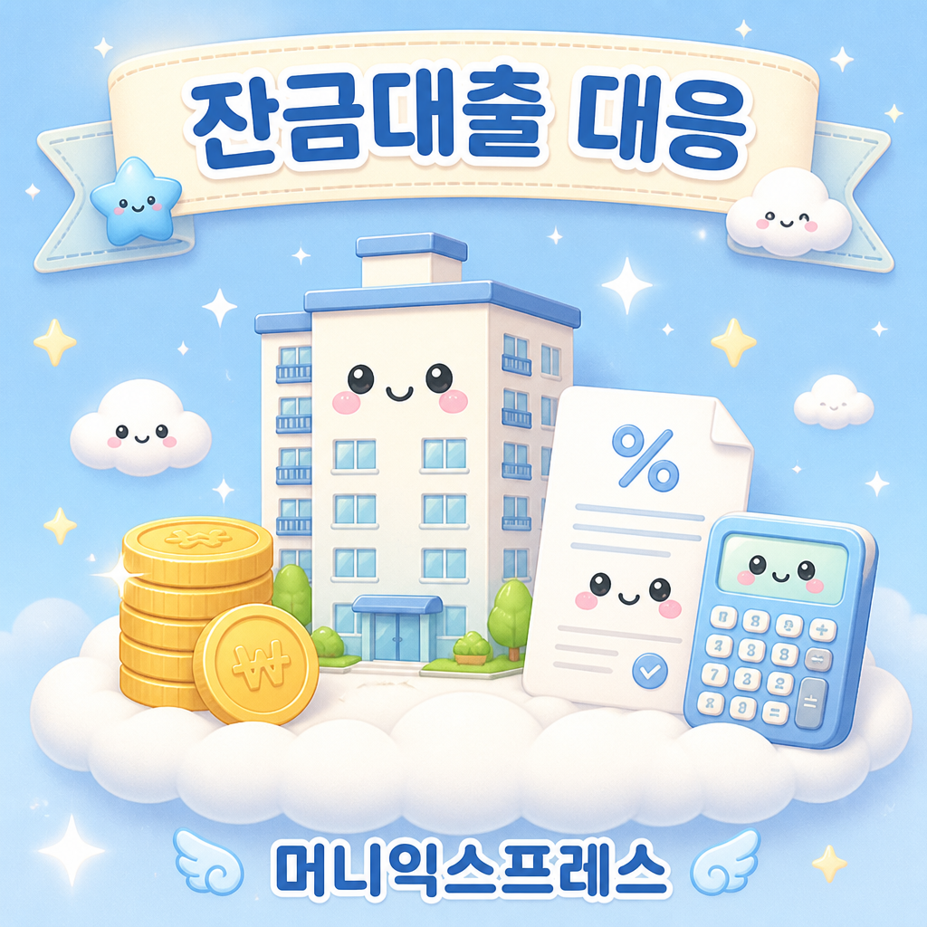 분양아파트 잔금대출 한도 부족 대응 안내 일러스트