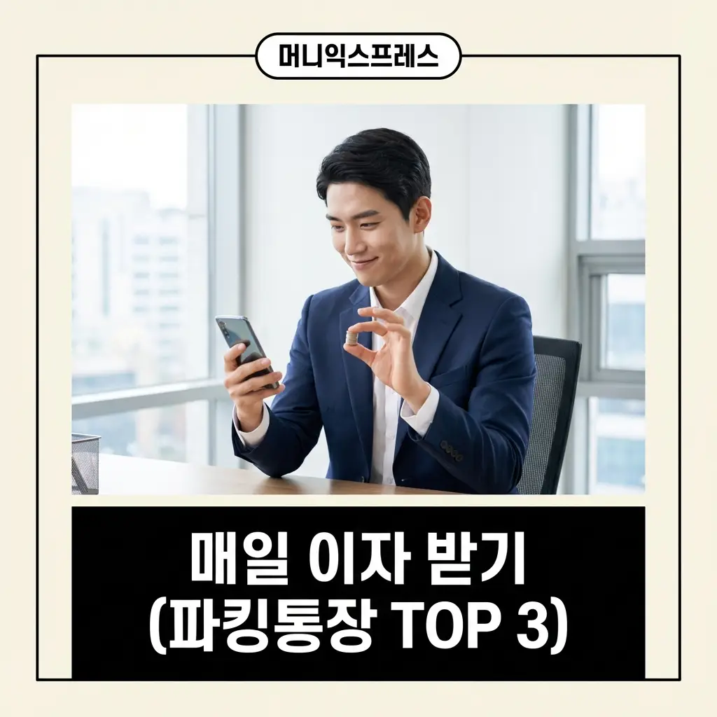 매일 이자 받기 파킹통장 추천 TOP 3 일복리 이자 지급 상품 비교