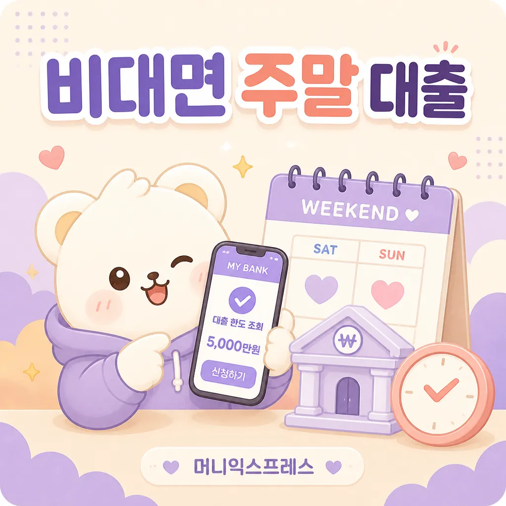 비대면 주말 대출 인터넷은행 자격과 금리 안내