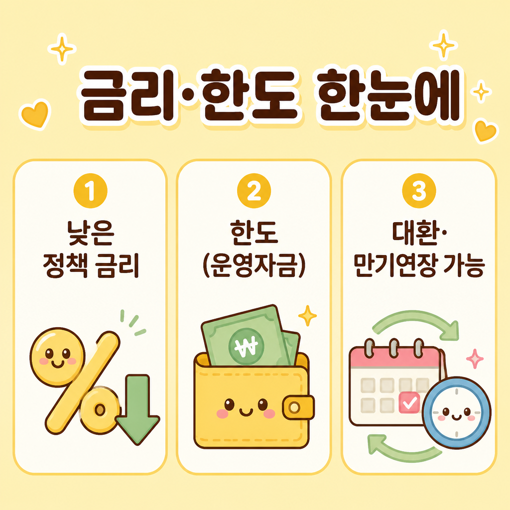 금리 한도 한눈에 희망 플러스 대출 금리 한도 대환 만기연장