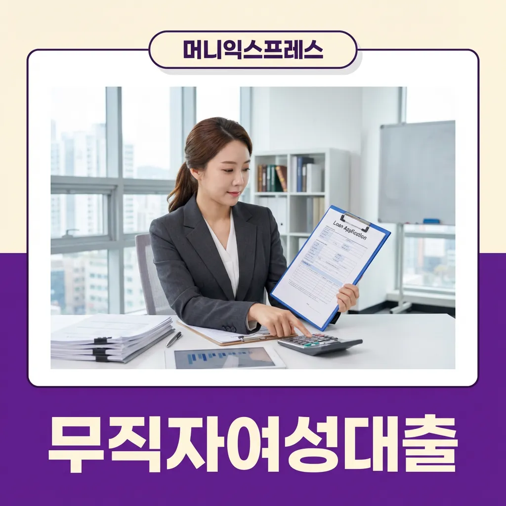 무직자 여성 대출 안내 이미지